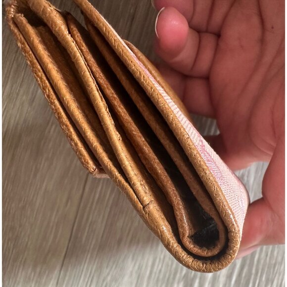 Gucci Pink GG Canvas &  Leather Short Bifold Wallet w Coin Purse - Picture 5 of 13